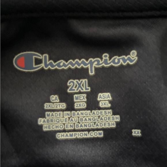 Michigan Wolverines Champion Blue Moisture Wick 2XL XXL Sewn Logo Polo Shirt NWT - Picture 2 of 5